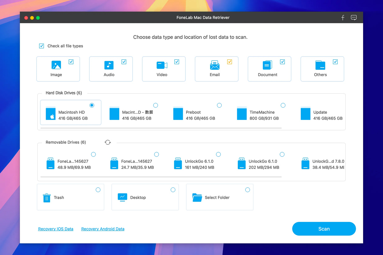 强大的 Mac 数据恢复工具 FoneLab Mac Data Retriever v1.6.12.145627 破解版