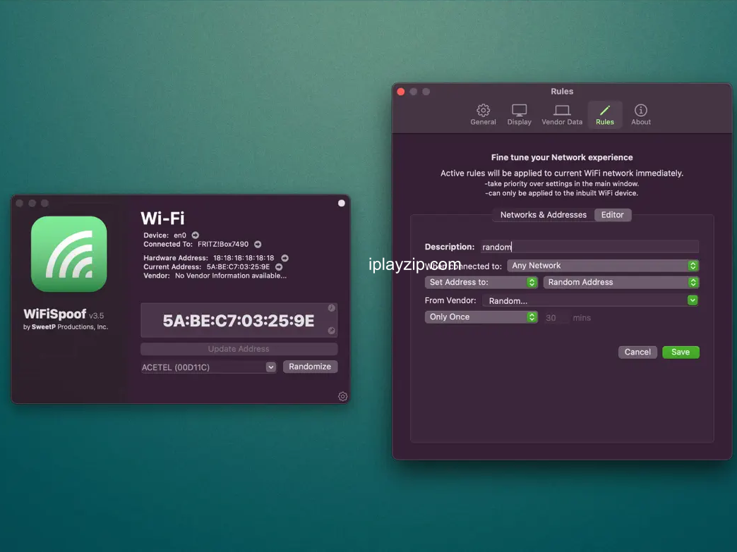 强大的 MAC 地址修改工具 WiFiSpoof v4.0.7 破解版